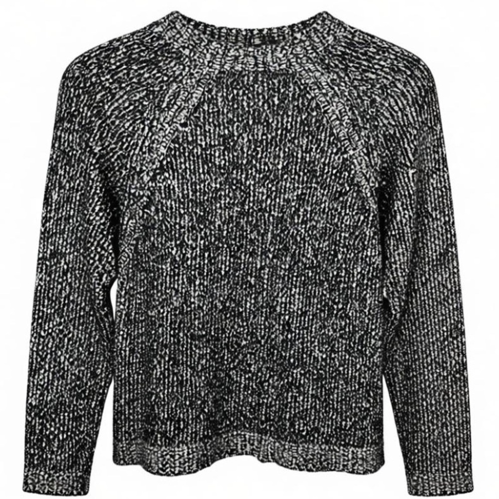 Eileen Fisher Bouclé Cotton Sweater Quiet Luxury Minimalist Classic M Acadademia - Picture 2 of 5